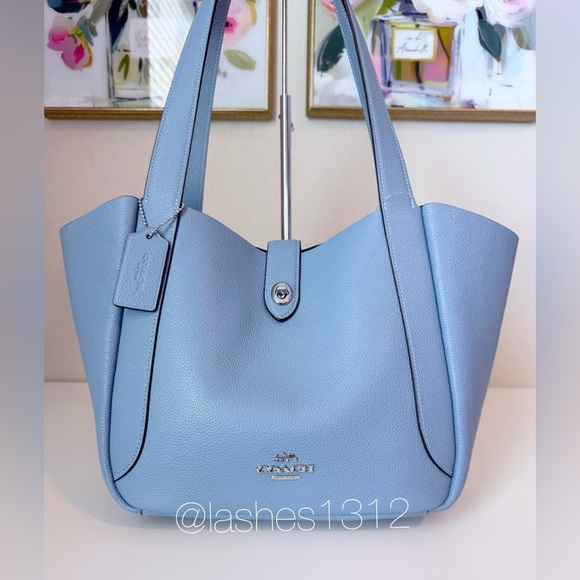 COACH Bag Hadley Turnlock Tote - Blue - Picture 2 of 8
